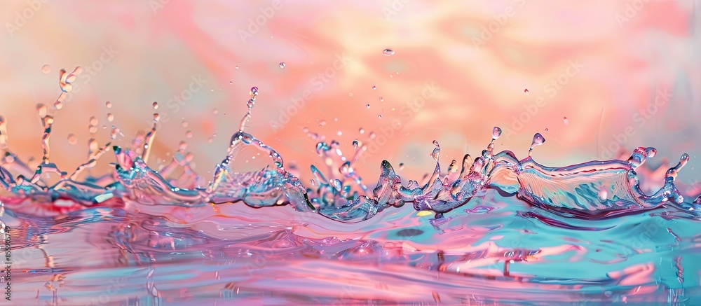 Canvas Prints water splashes on a pastel background Glass   Abstract. Copy space image. Place for adding text and design