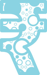 Bubble Currency font vector shape