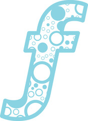 Bubble Currency font vector shape