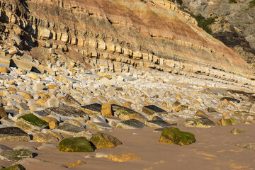 Landscape at Praia de Luz in Algarve  Portugal.