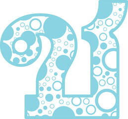 Bubble Thai font vector shape