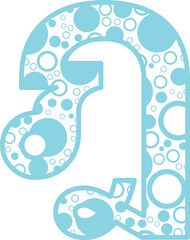 Bubble Thai font vector shape