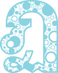 Bubble Thai font vector shape