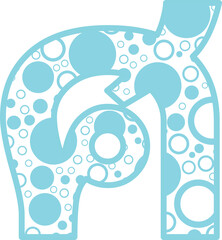 Bubble Thai font vector shape