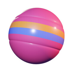 Rubber Ball kid toy 3d icon
