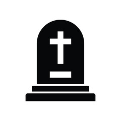 Obraz premium tombstone icon vector design template simple and clean