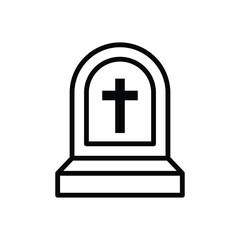 Obraz premium tombstone icon vector design template simple and clean
