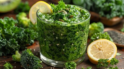 Healthy Detox Beverage with Mixed Fruits and Herbs