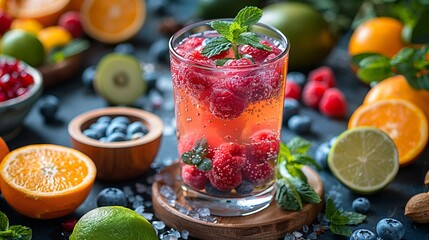 Refreshing Detox Drink with Natural Ingredients