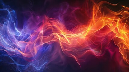 Obraz premium dynamic business background futuristic light waves and smoky textures abstract background