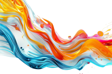 Modern Abstract Art isolated on transparent background