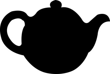 Tea pot, Camping Kettle fill Icon of a Portable Campfire Kettle for Boiling Water during Outdoor Adventures and Camping. Drinking coffee pot. Vector sign and symbol isolated on transparent background.