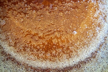 Honey drops, Honey texture with bubbles. Honey processing