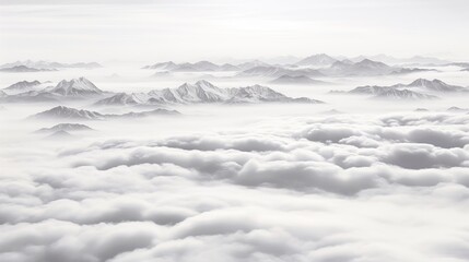 clouds over mountains