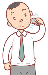 健康のイラスト - 髭剃り・シェービング・清潔・シェーバー・身だしなみ