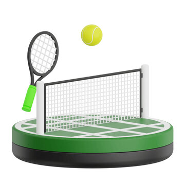 recommend clip art: 3D render tennis field icon illustration. Isolated on transparent background