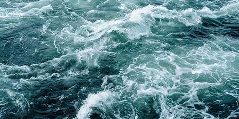 Bad weather rainy stormy ocean with waves.Macro.AI Generative.