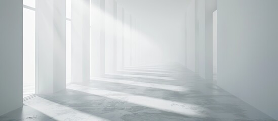Obraz premium Empty space in a white room. Copy space image. Place for adding text and design