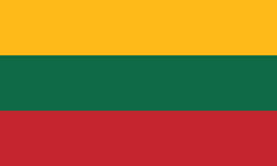 Official national flag Republic of Lithuania