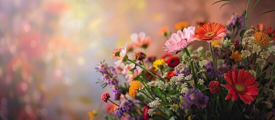 beautiful flowers in the interior. Copy space image. Place for adding text and design