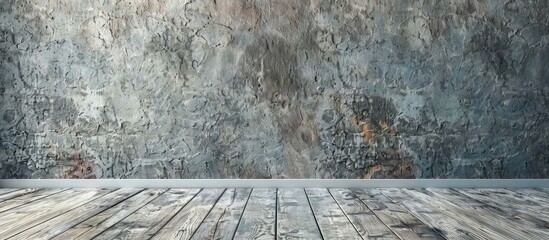 Fototapeta premium Design wall and floor texture in the interior of a new apartment. Copy space image. Place for adding text and design