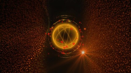 energy sector. Futuristic magical plasma circle glows in space.  © Olga