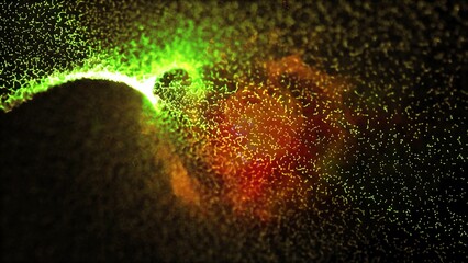 cosmic matter consisting of plasma emits energy