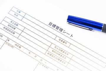 個人やチームの達成目標を明確に定義し、進捗状況を追跡するためのツールである「目標管理シート」を書く
