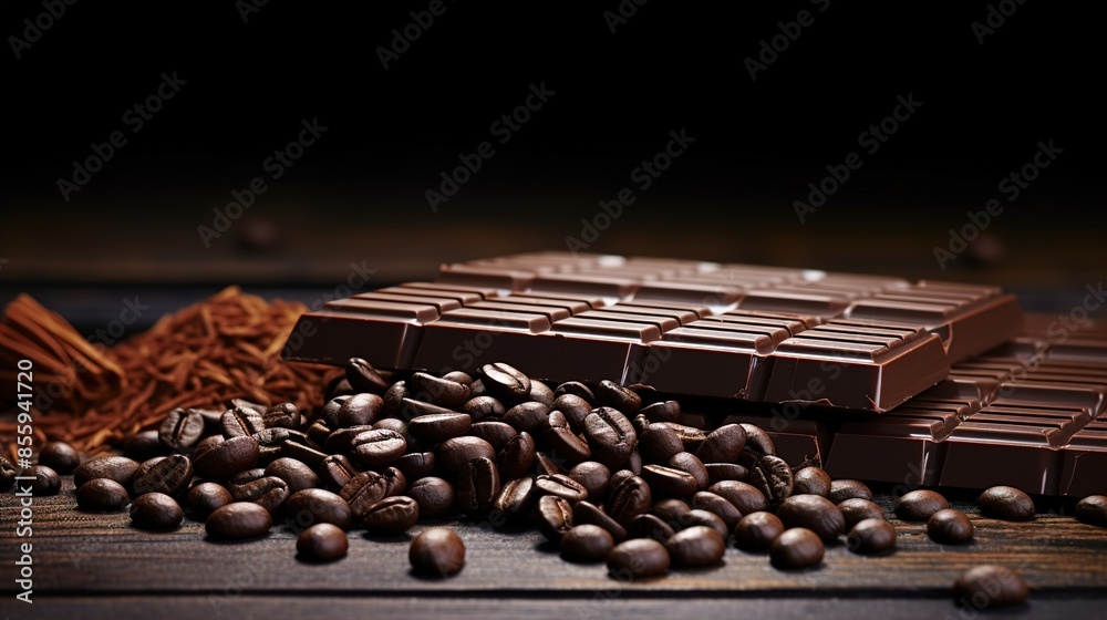 Wall mural chocolate and coffee beans