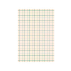 Checkered paper texture and blank notebook sheet with grid, note page , educational notebook, notepad for mathematics, notepaper vector illustration.
