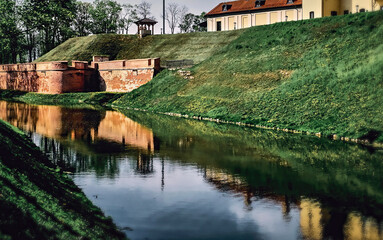 Obraz premium Nesvizh Radziwill Castle, residential castle in Belarus. UNESCO World Heritage
