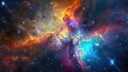 Obraz premium Colorful Nebulae in Outer Space