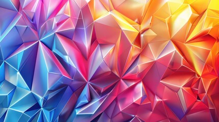 Geometric polyhedral multicolor background
