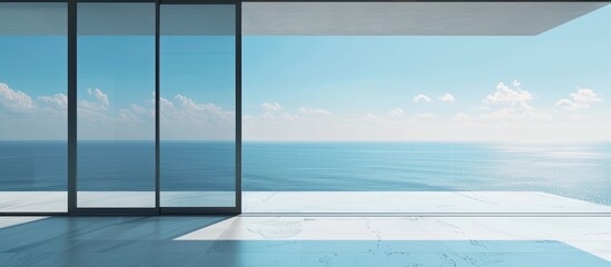 Modern house window installation close up shot. Copy space image. Place for adding text and design