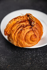 croissant fresh sweet dessert baking bakery appetizer meal food snack on the table copy space food background 
