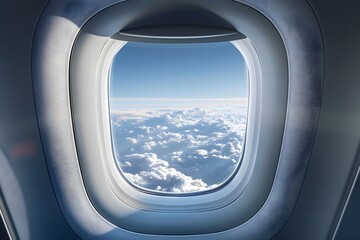 Sky view from airplane window