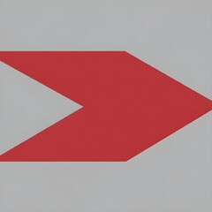 Red Geometric Arrow Logo Design On White Background