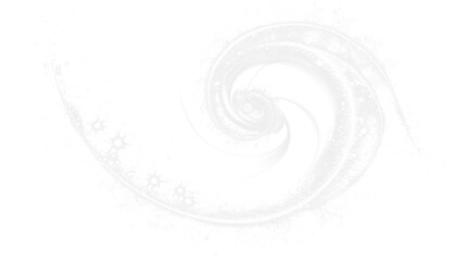white magical spiral swirl isolated on white or transparent png