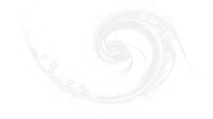 white magical spiral swirl isolated on white or transparent png