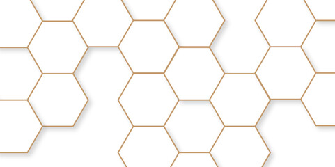 Minimal vector white hexagon honeycomb texture. Abstract grid monochrome decoration art hexagon polygonal pattern background. seamless bright white abstract honeycomb background.