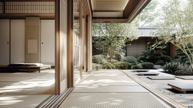 Engawa veranda with minimalist decor