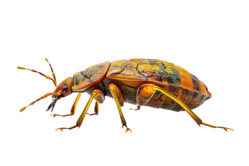 Fototapeta premium Colorful mechanical insect robot with intricate details and vibrant colors, showcasing a unique blend of technology and nature.