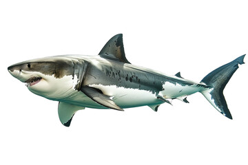 Obraz premium Great White Shark isolated on transparent background png