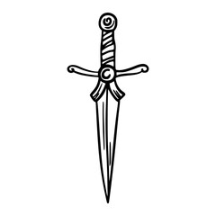 Doodle Blade. Magic object. Sketch