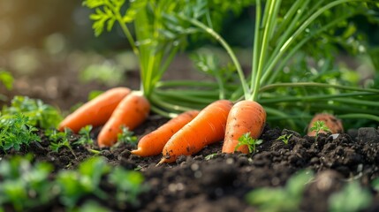 carrots lying in the field during the harvest