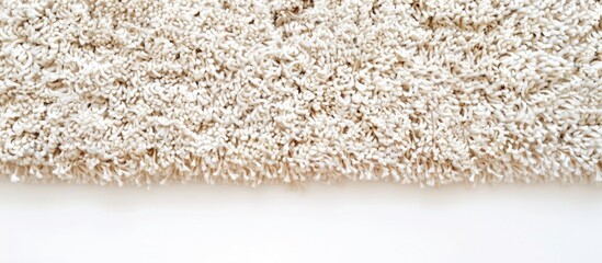 machine carpet on white background. Copy space image. Place for adding text and design