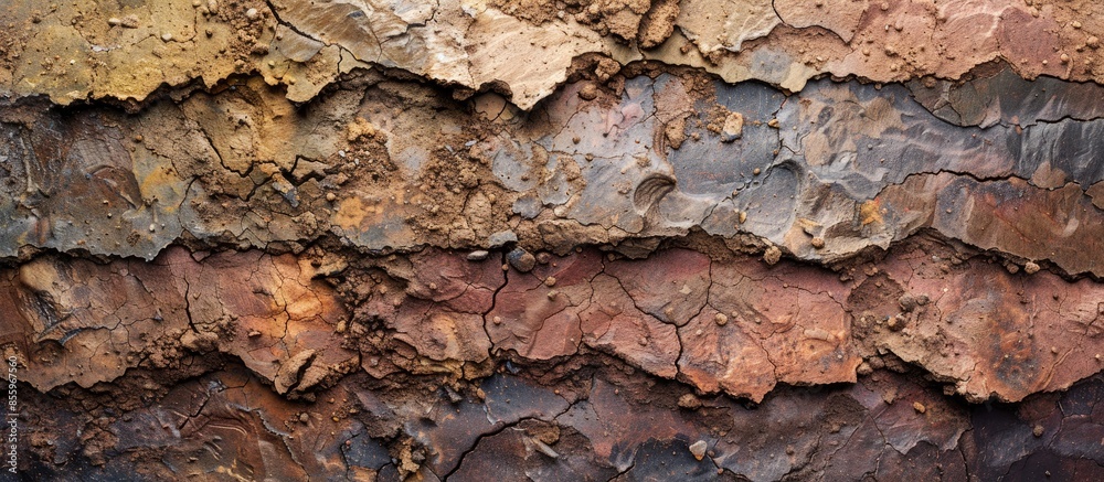 Poster texture layers of earth. copy space image. place for adding text or design