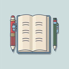 School Material Icon Vector Art Back to school