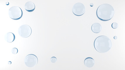 white ball on a white background ,soap bubbles,3d rendering