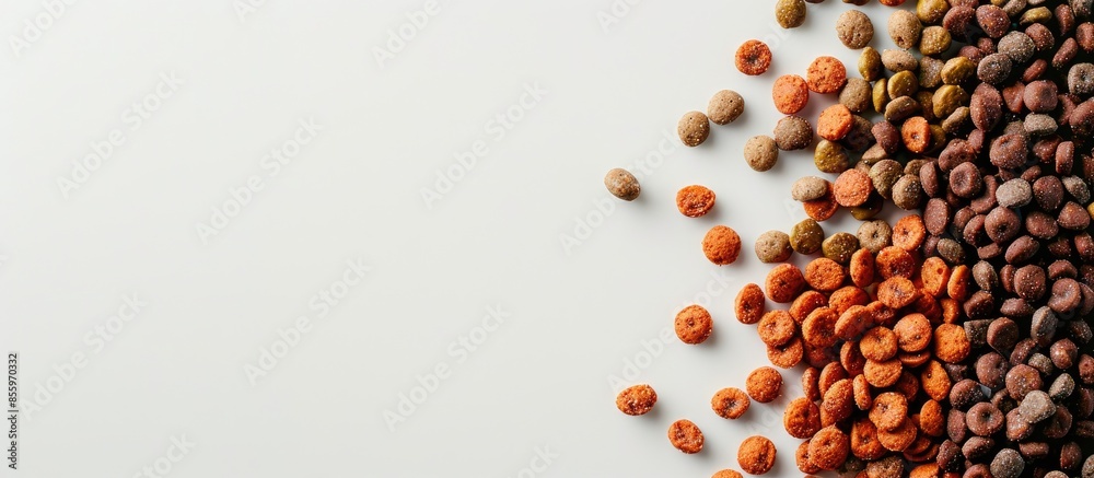 Canvas Prints Cat food isolated on white background. Close-up. Copy space image. Place for adding text and design